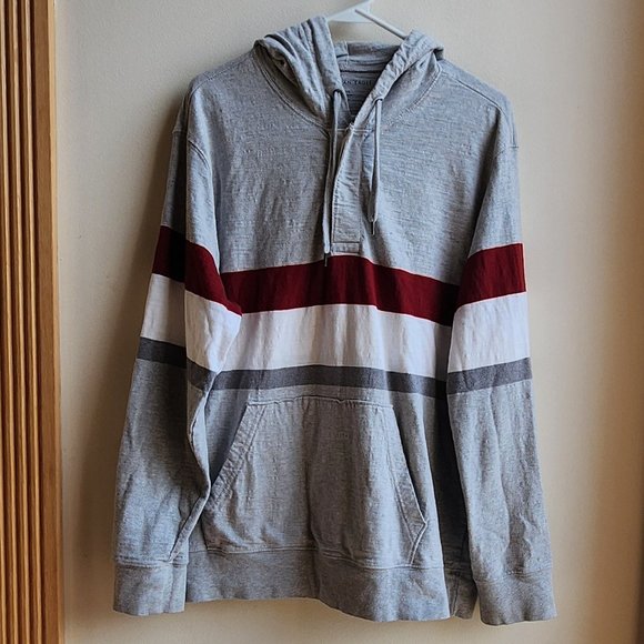 American Eagle Outfitters Other - American Eagle Outfitters Striped Hooded Pullover Sweatshirt Size Large